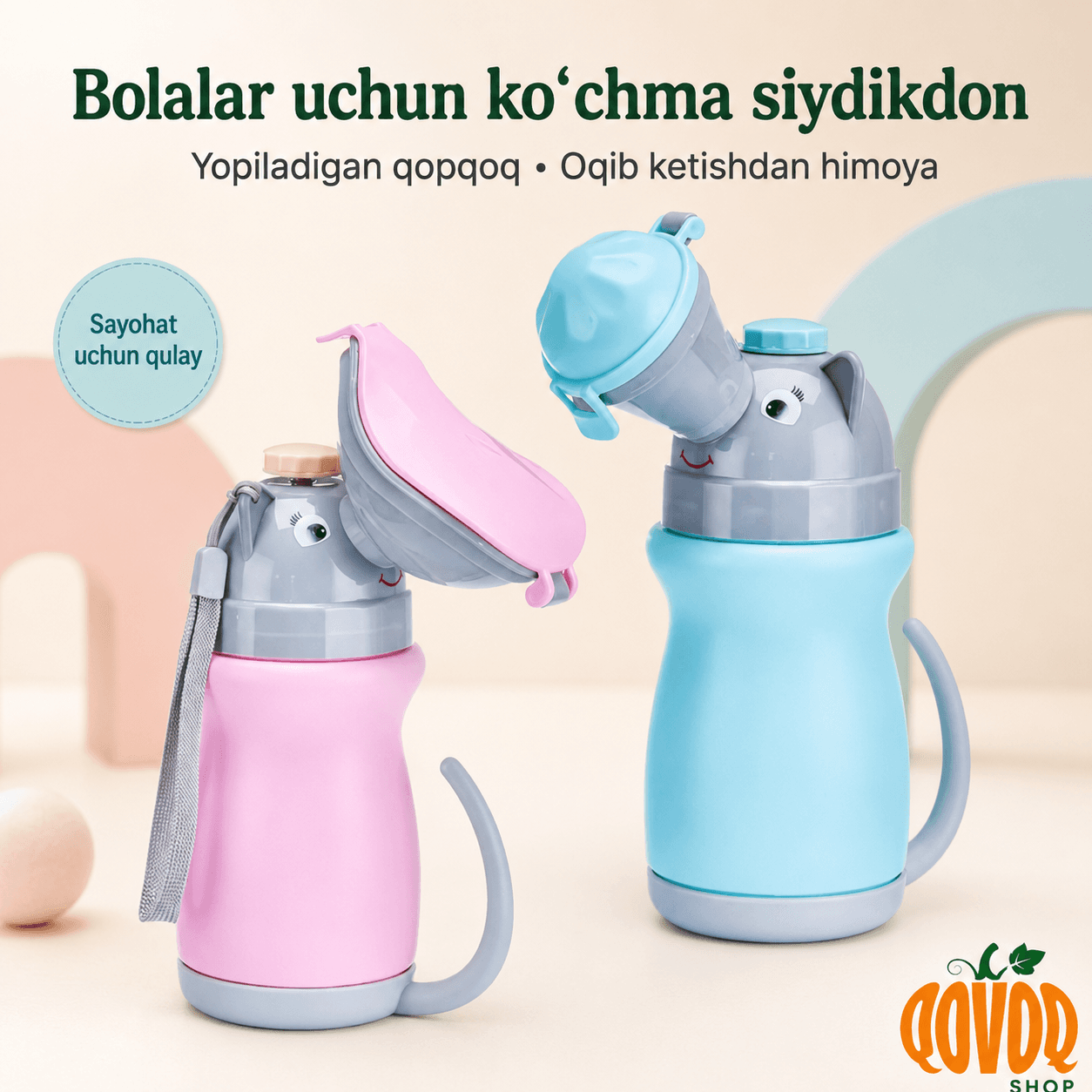 🚼 Bolalar Uchun Ko‘chma Siydikdon — Sayohatda Haqiqiy Najot!