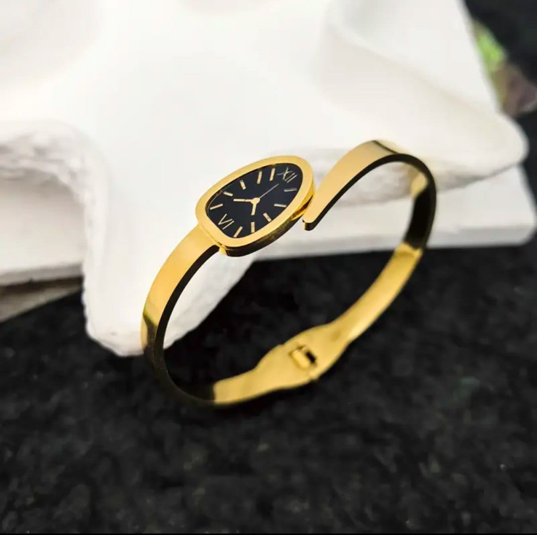 Qattiq halqali bilaguzukli ayollar qo‘l soati ⌚✨